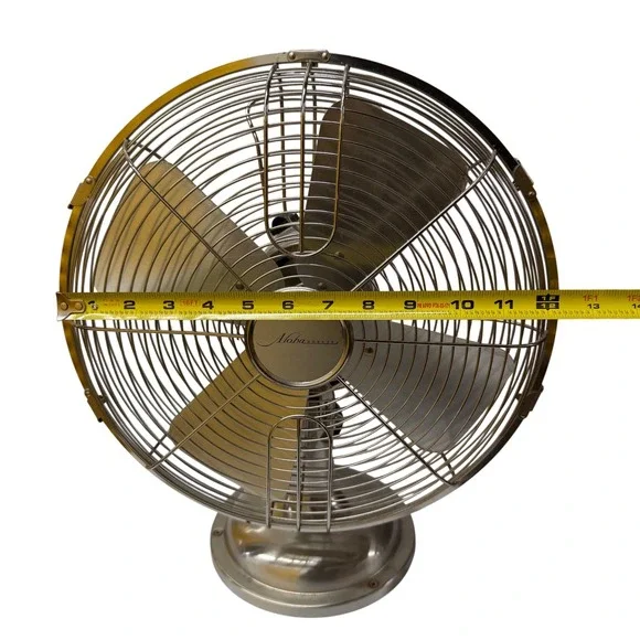 Aloha Breeze 46016 Vintage Style Table Fan Brushed Nickel Oscillating 3 Spd - Picture 7 of 8